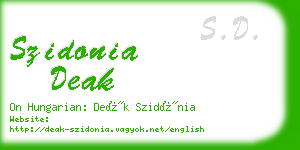 szidonia deak business card